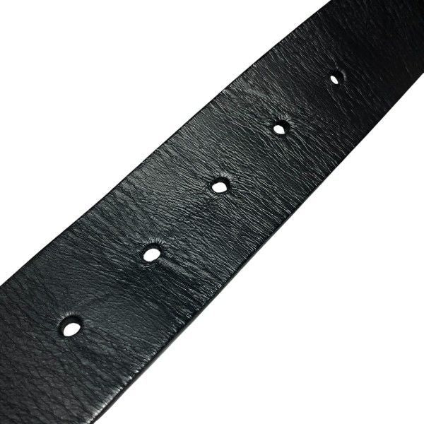 Gucci Interlocking 368186 Black Silver Hardware Branded Accessories Belt Men's