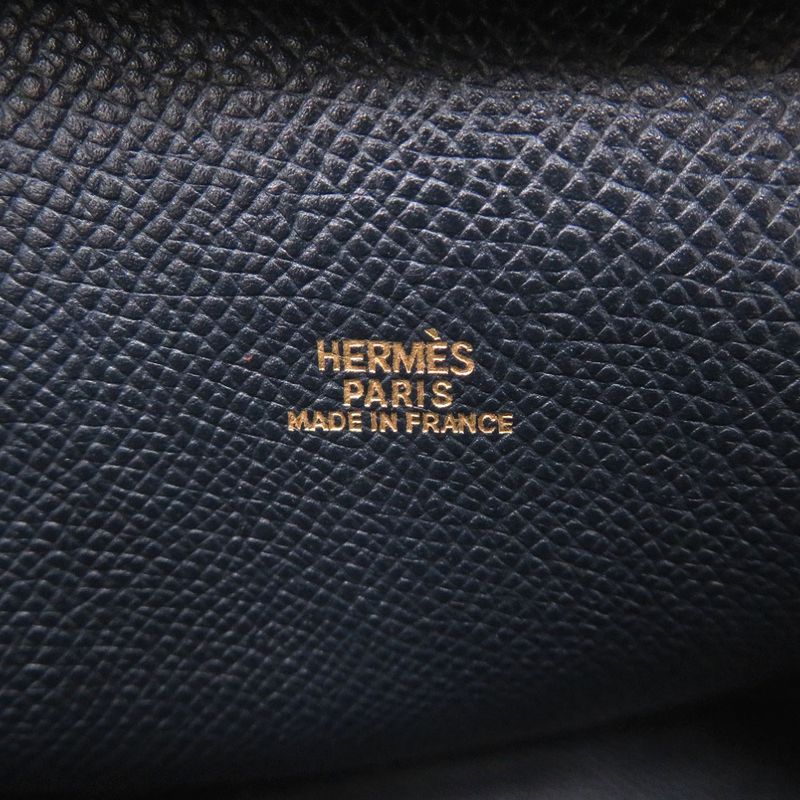 Hermes Mini Prüm Courchevel Blue Indigo Veil Handbag Navy Blue 1607 Hermes