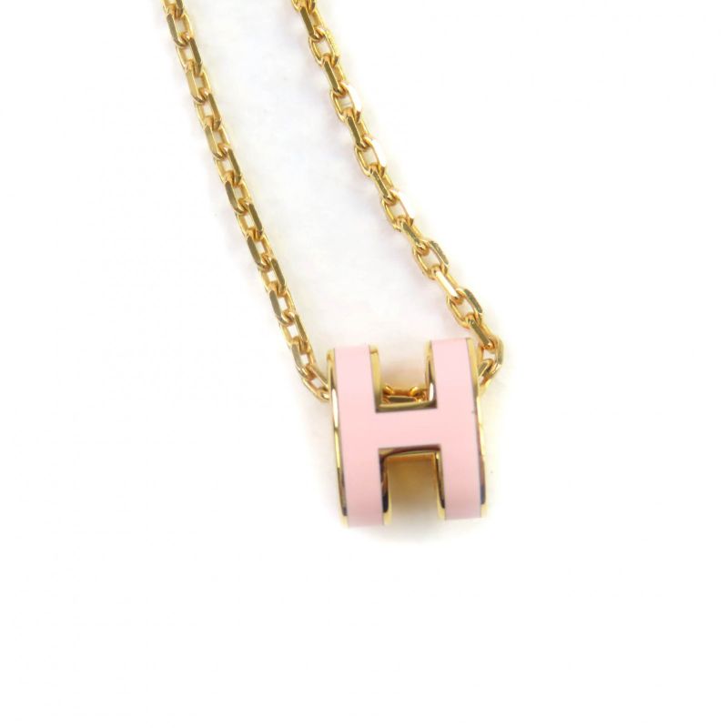 Hermes Pop H MINI Pop H MINI March 2024 Purchase Hpendant Necklace Gold Pink
