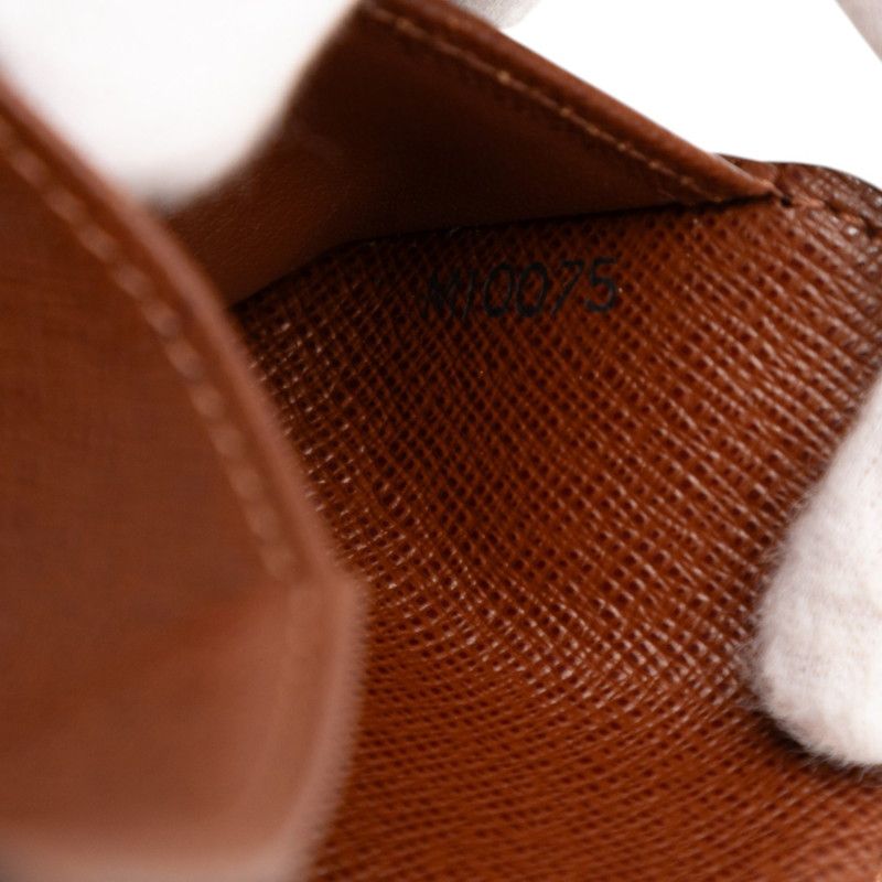 Louis Vuitton Monogram Compact Zip Fold Wallet Compact Wallet M61667 Brown PVC