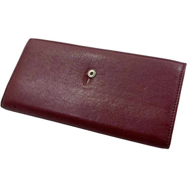 Chanel Bifold Long Wallet Bordeaux Burgundy Coco Mark A50070