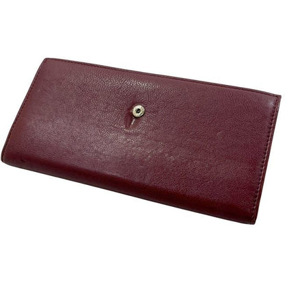 Chanel Bifold Long Wallet Bordeaux Burgundy Coco Mark A50070