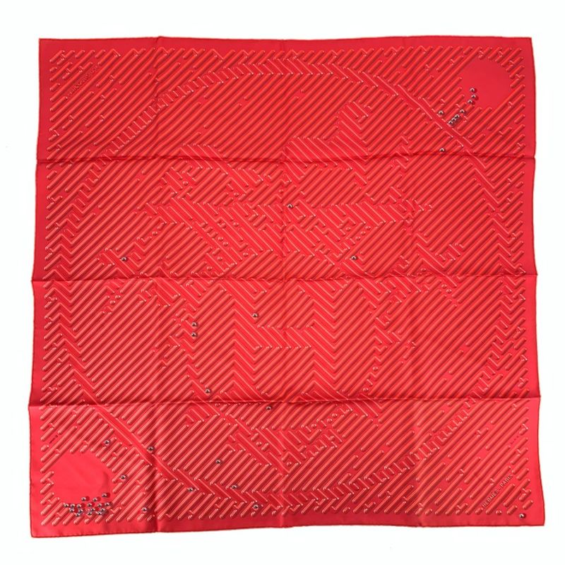 Hermes Silk Scarf Carre 90 Parcours D'H Labyrinth