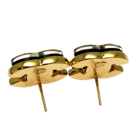 Chanel Iconic CC Black and Gold-Tone Earrings