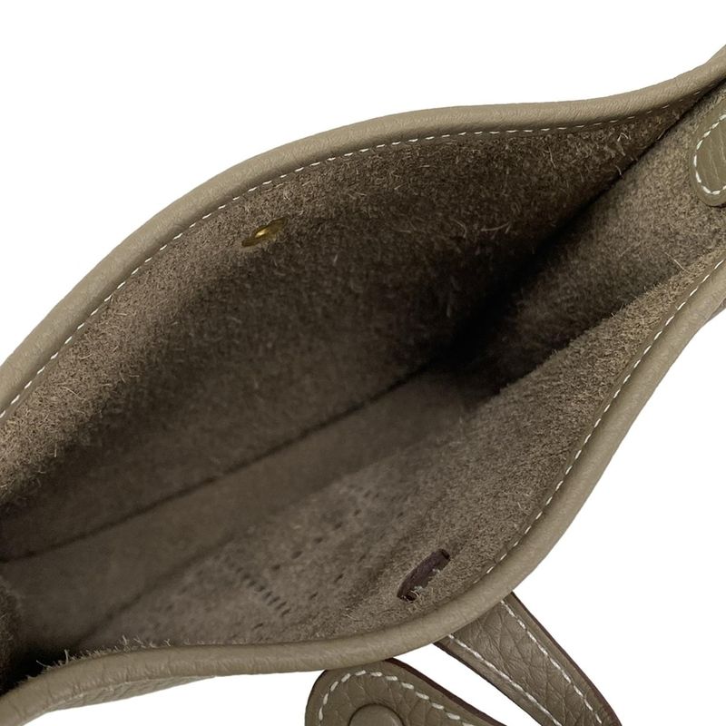 Hermes Shoulder Bag Evelyn Tpmamazon Etoupe × Blue Indigo Gold Hardware