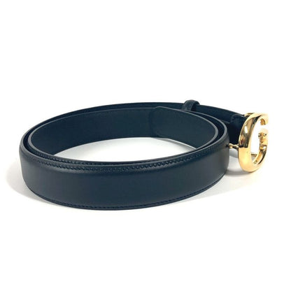 Gucci Belt G Logo Buckle 655566 Leather Black