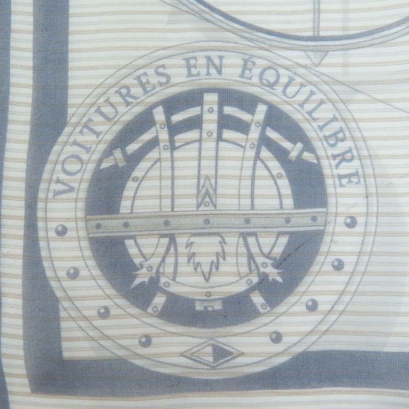 Hermes Gavroche 45 Voitures Enequilibre Elaborate Carriage 100% Silk Scarf