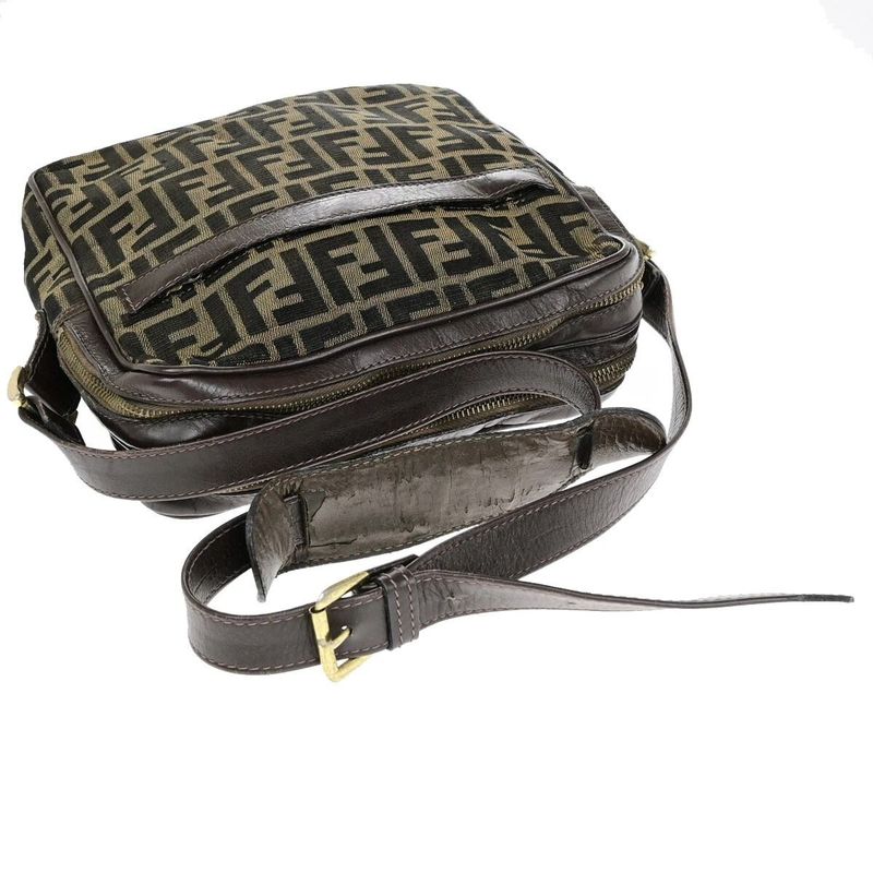 Fendi Shoulder Bag Zucca Pattern Brown 63ka298