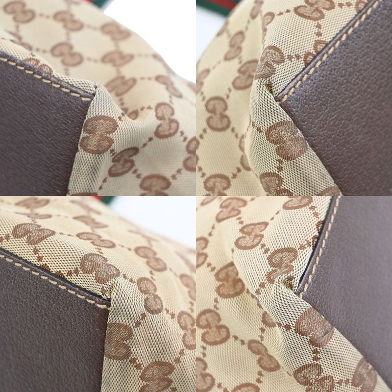 Gucci Handbag GG Sherry Canvas Leather 30ka664
