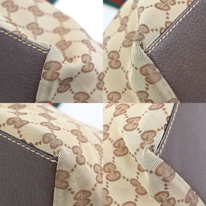 Gucci Handbag GG Sherry Canvas Leather 30ka664