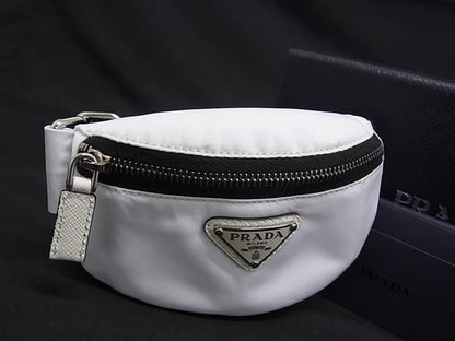 Prada 1tt095 Nylon Wrist Pouch Multi-case Small Bag Men Women White