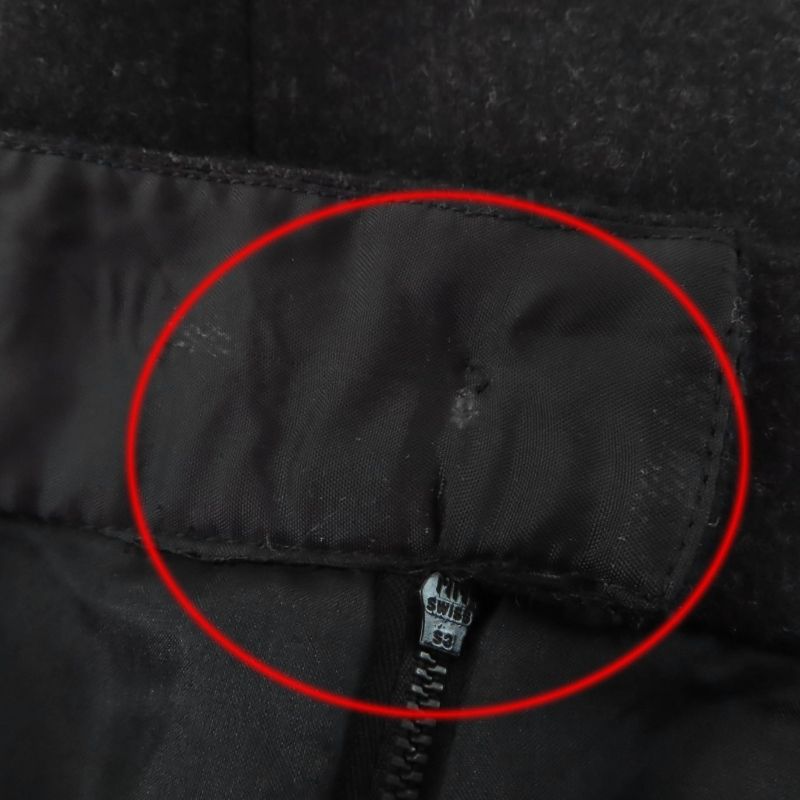 CHANEL Vintage P05858v03532 100% Wool 100% Silk Lining Tight Skirt With Coco