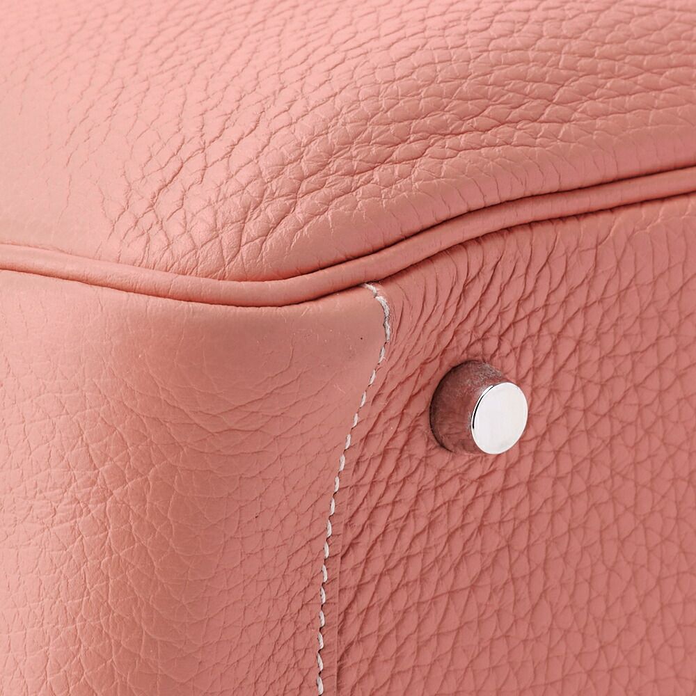 Hermes Lindy 34 Shoulder Bag Taurillon Clemence Crevette Crevette (silver