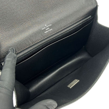 Louis Vuitton Second Bag Clutch Selenga M30782 Taiga Leather Ardoise Black