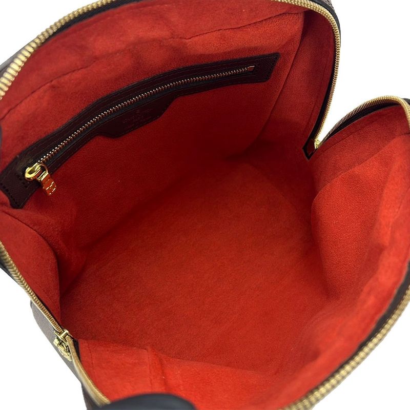 Louis Vuitton Handbag Brera N51150 Damier Ebène Goldhardware Leather Everyday