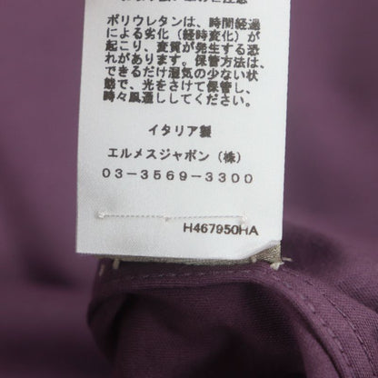 Hermes 24SS H467950ha 100% Cotton Saddle Stitch Crew Neck Short Sleeve Short