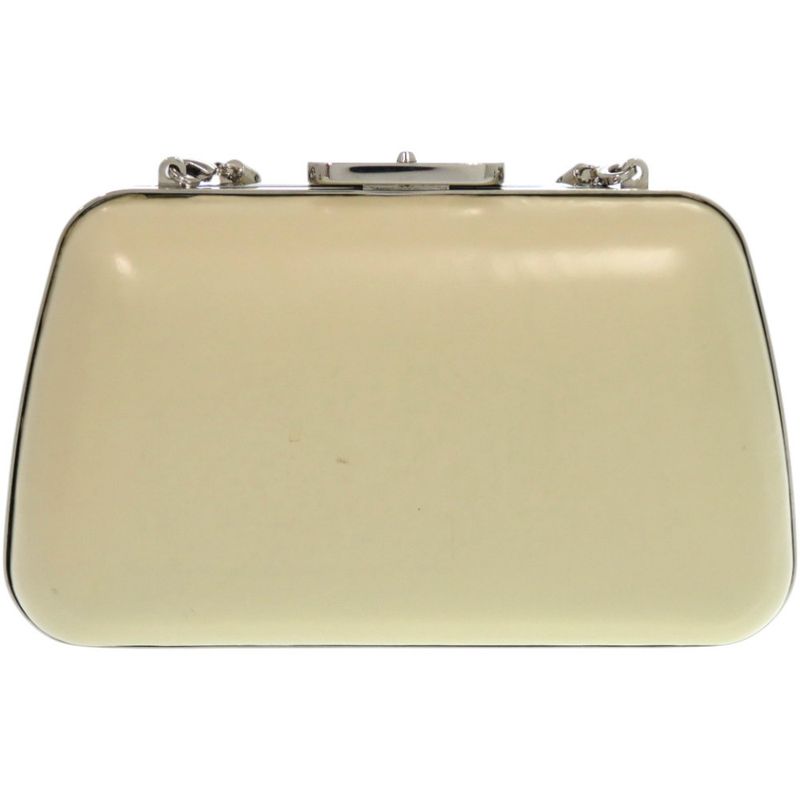 Balenciaga Gama 1 27276 Leather Metal Silver Hardware Ivory White Shoulder Bag