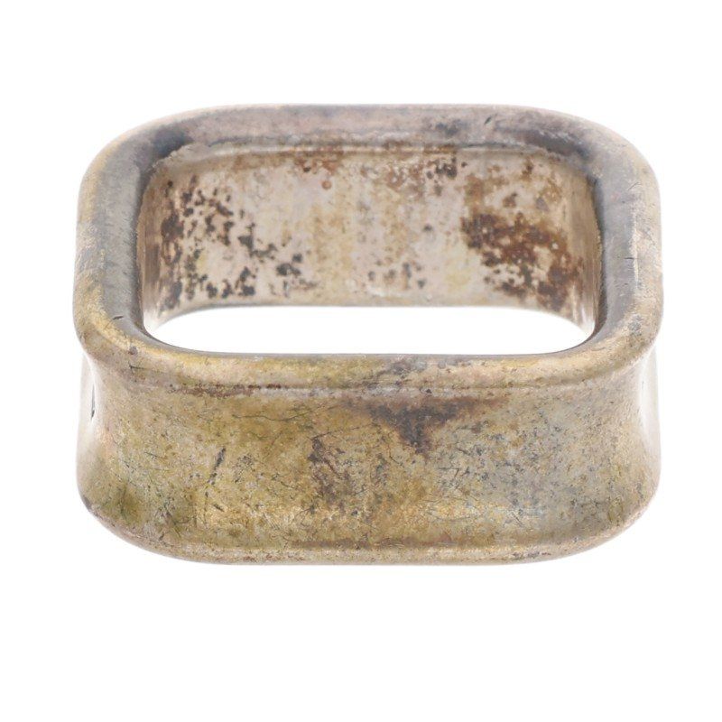 Tiffany & Co Square 1837 Silver Ring Ladies 9.5