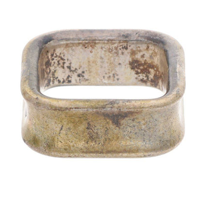 Tiffany & Co Square 1837 Silver Ring Ladies 9.5
