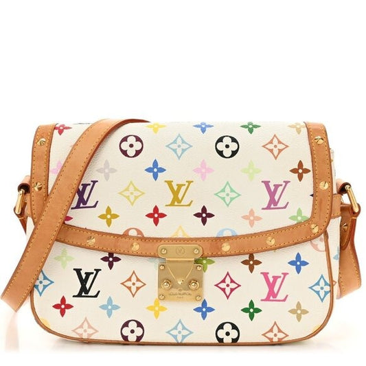 LOUIS VUITTON Sologne Multicolor Monogram Crossbody Shoulder Bag White