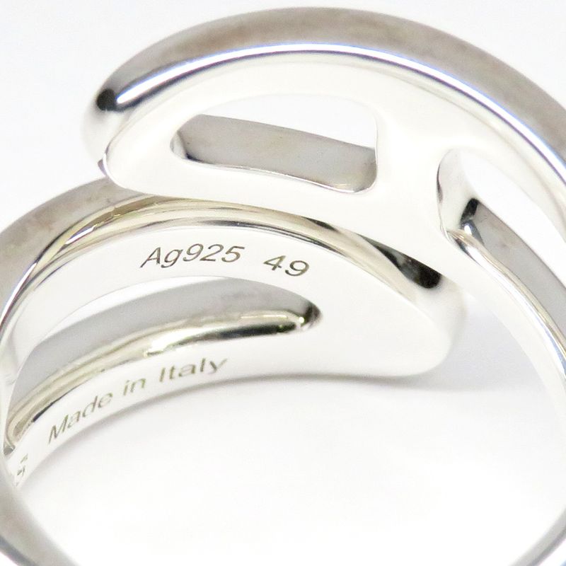 Hermes Ring Chaine D'ancre Punk H117620b #49 Approx 9 Ag925 SV Silver