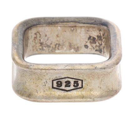 Tiffany & Co Square 1837 Silver Ring Ladies 9.5