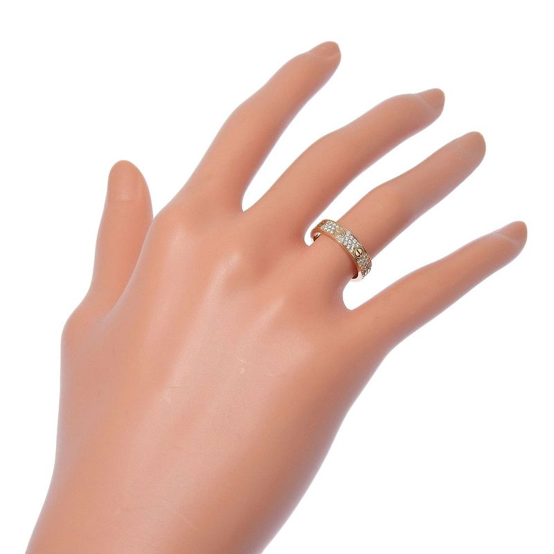 Cartier Mini Love Ring Full Pavé B4085848 18K Pink Gold And Diamonds Size 8
