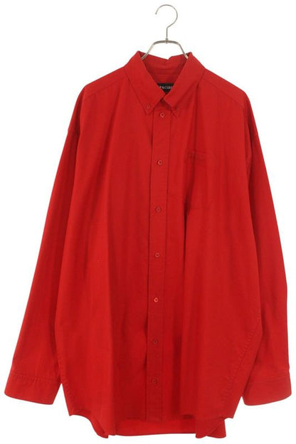 Balenciaga 659027 Tkp08 Chest Pocket Logo Embroidered Oversized Long Sleeve