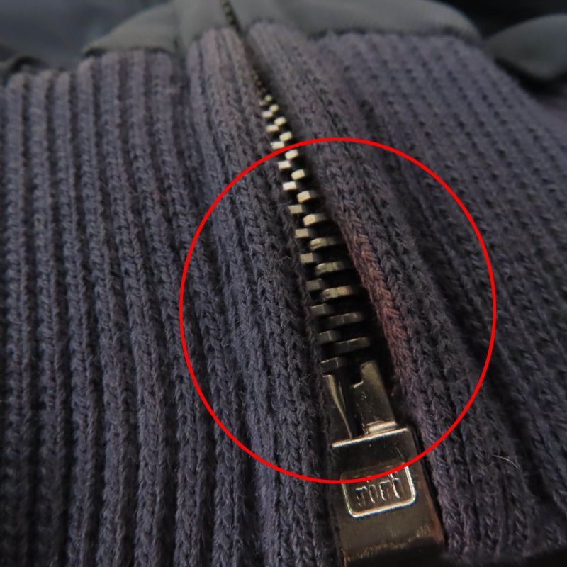 CHANEL Vintage 1997 C97 Po8882v04726 Coco Mark Button Zip Up Blouson Navy 38