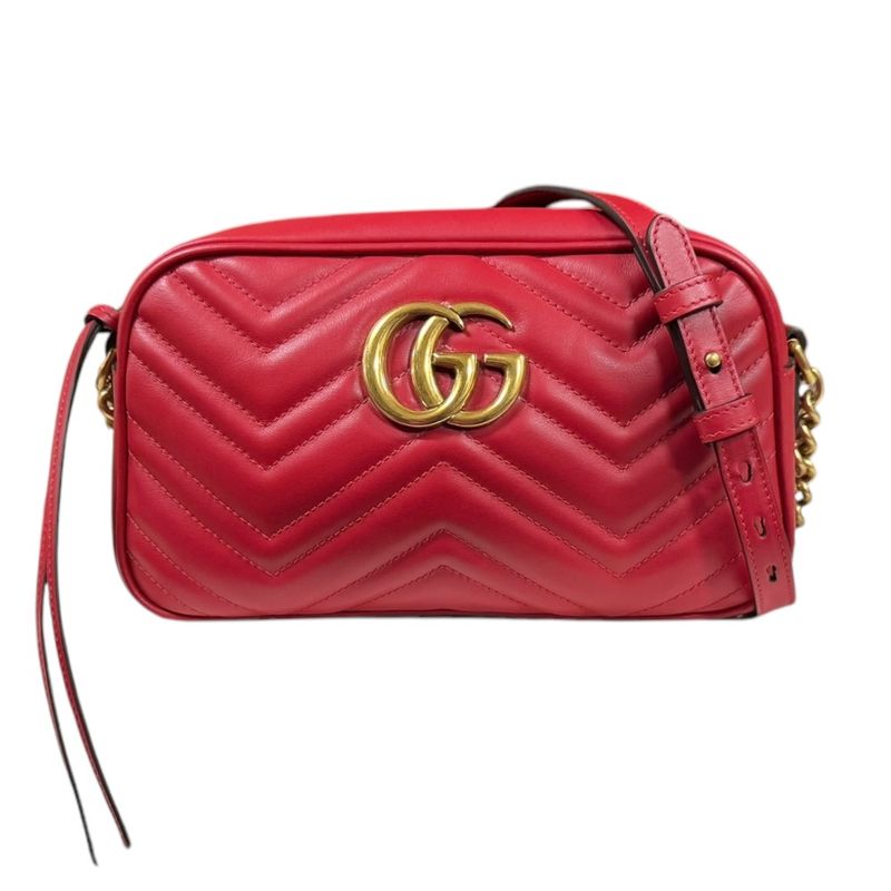Gucci GG Marmont Shoulder Bag Leather 447632 Red Ladies Gucci  Gucci