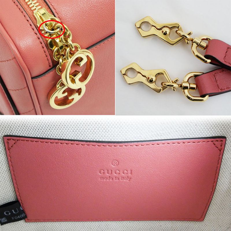 Gucci Blondie 2WAY Top Handle Bag Pink 744434 Leather Shoulder - Women's