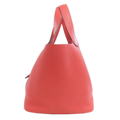 Hermes Picotin Lock MM Silver Hardware Handbag Taurillon Cles Mance Women