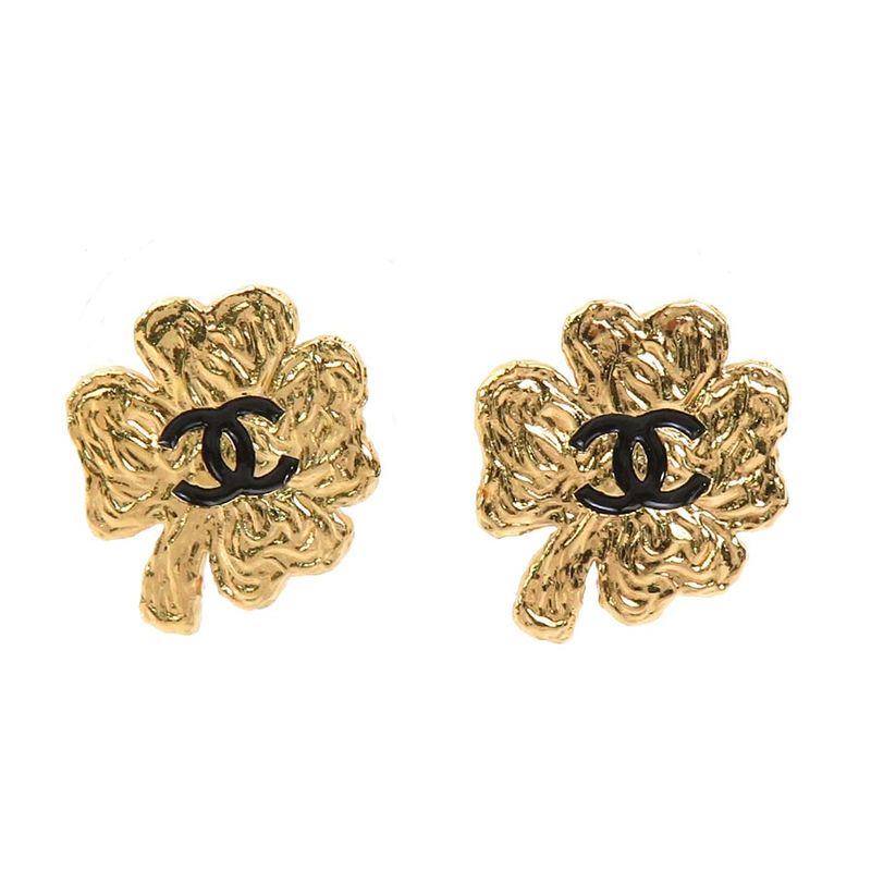 Chanel Earrings Clover Coco Mark