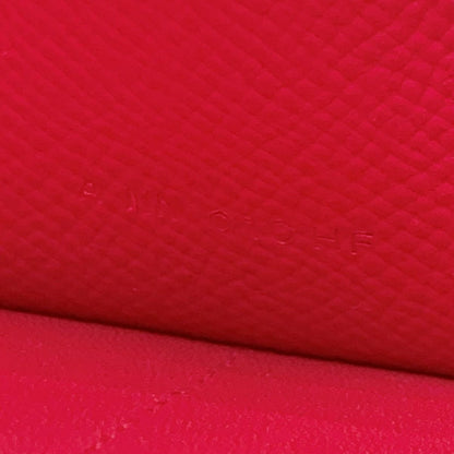 Hermes Kelly Vaux Epson a Engraved Rose Tyrian Long Wallet Women's Silver