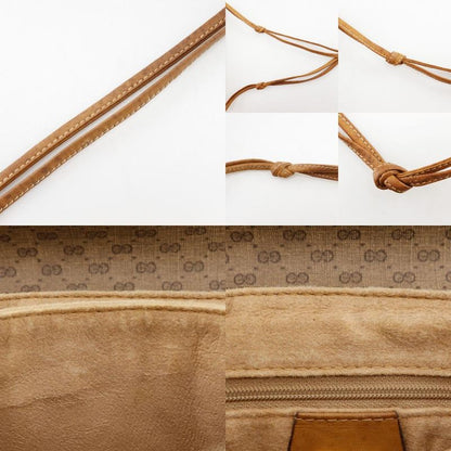 Gucci Old Gucci Micro GG Vintage PVC Beige Women's Shoulder Bag