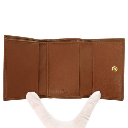 Gucci Diana Medium 658633 Leather Bamboo Brown Trifold Wallet 0028 Gucci