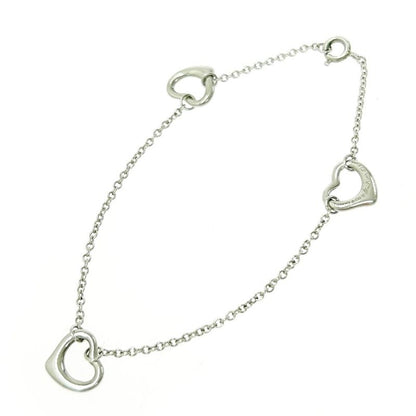 Tiffany & Co Tiffany & Co Silver Elsa Peretti Open Heart 3p Bracelet 2.9g 925