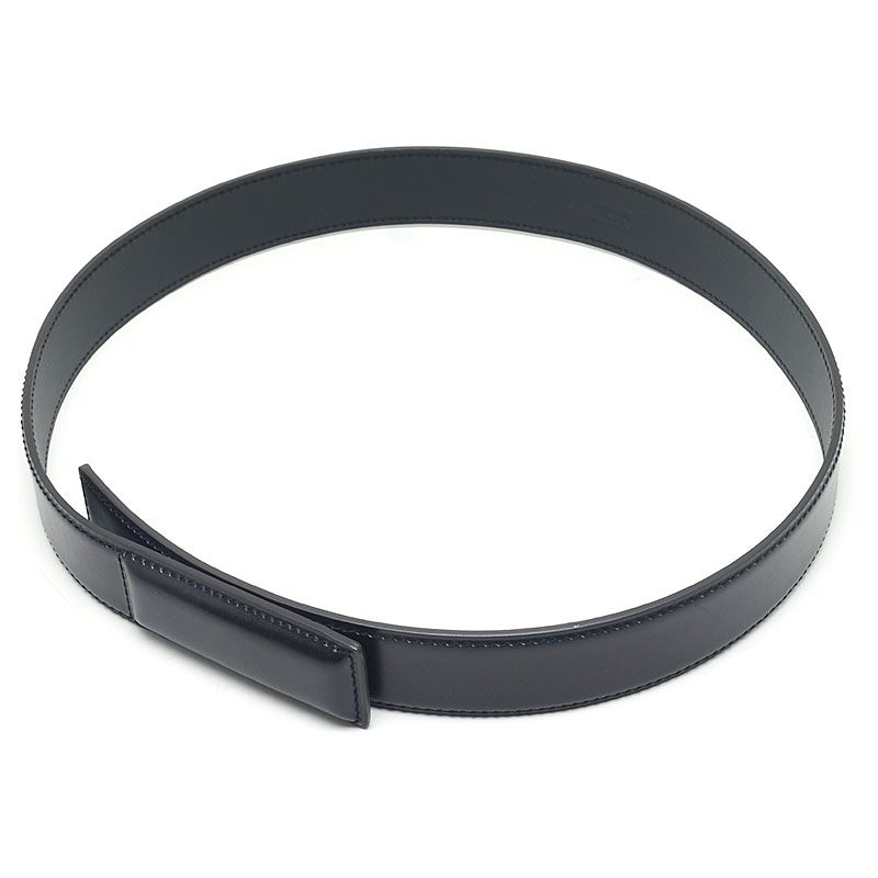Hermes Leather Belt Black Size 75 Stamped □R Manufactured In 2014