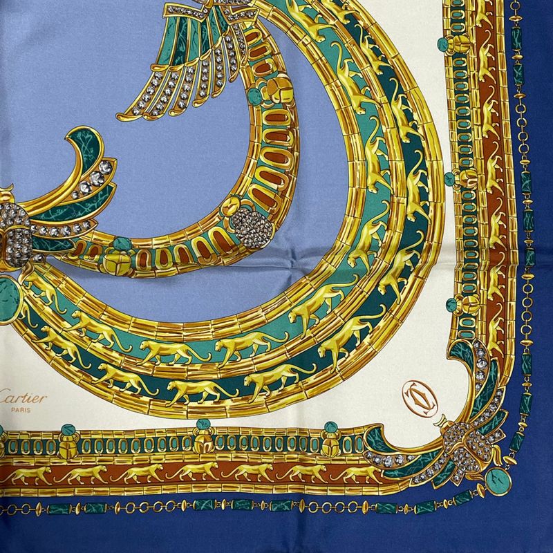 Cartier Scarf Silk Blue