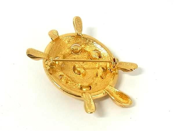 Christian Dior Christian Dior Tortoise Motif Pin Brooch Pin Badge Accessories