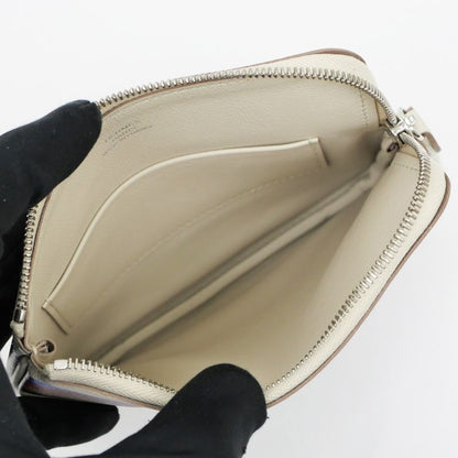 Hermes Carre Pocket Pouch Beton Swift Y Engraved Horse Beige Leather