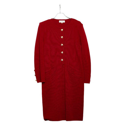 Saint Laurent Knit Dress Size: L Red Wool Women's Saint Laurent