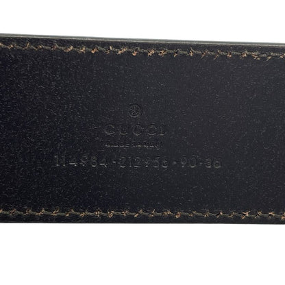 Gucci Belt GG Logo Silver Leather