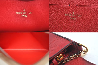 Louis Vuitton Monogram Empreinte Pochette Felice Shoulder Bag Red LV 9298m