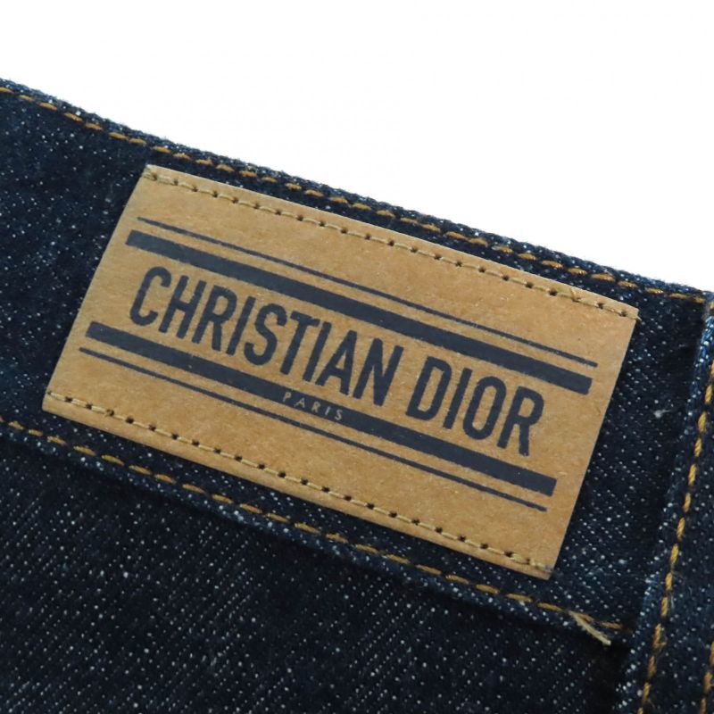 Christian DIOR 25SS 512p44a3426 100% Cotton Lined Oblique Logo Patch Denim