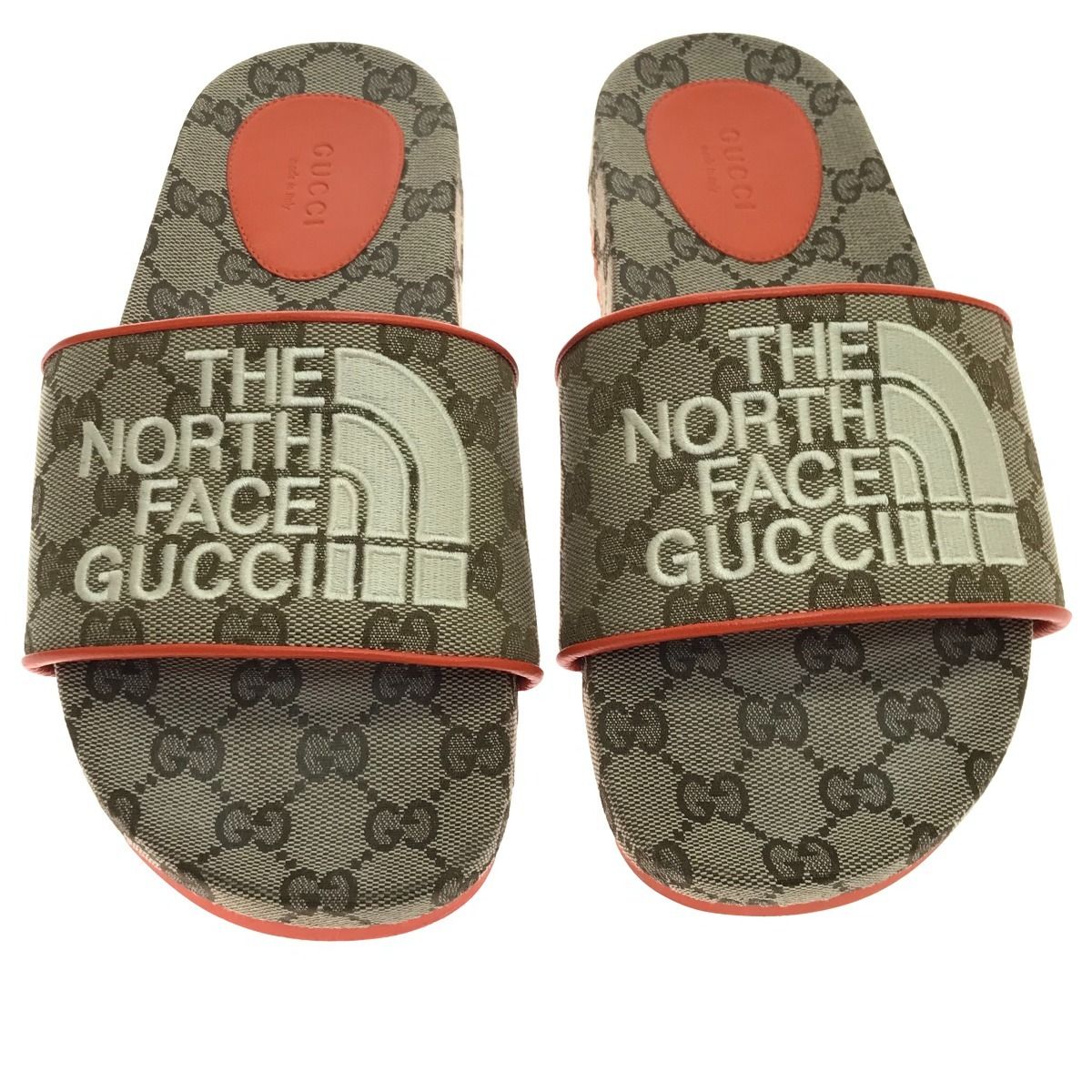 Gucci Sandals Thenorthface/679947 23.5-24cm (9.45in) 37 Orange X Brown