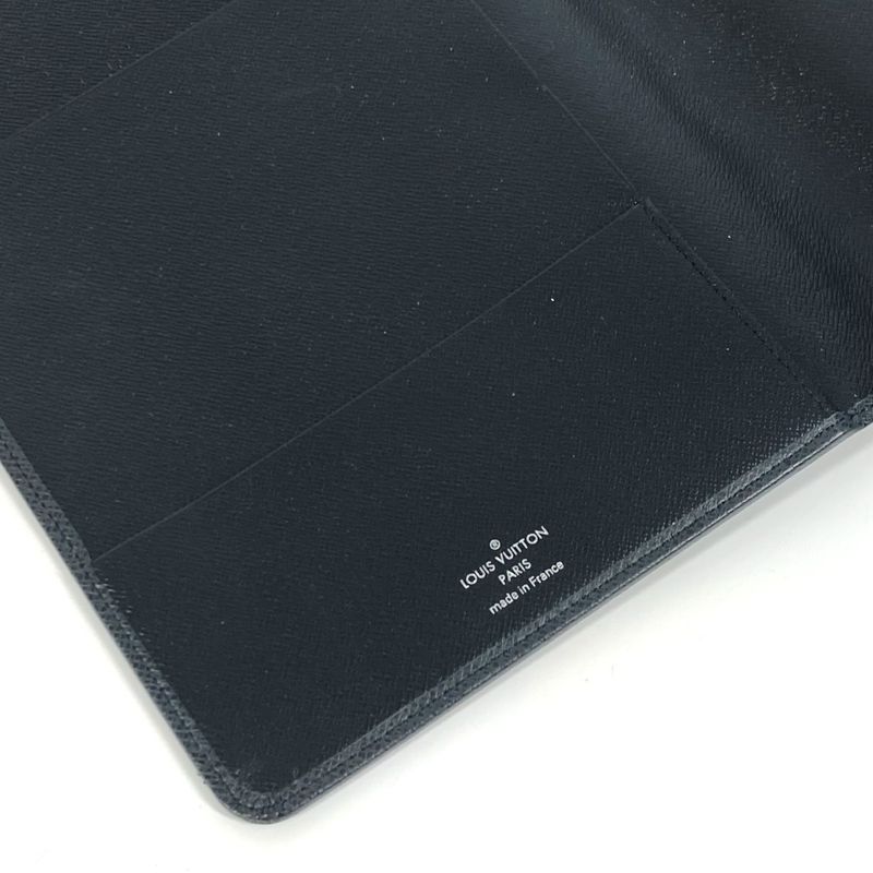Louis Vuitton Notebook Cover Agenda Bureau R20409 Taiga Leather Black