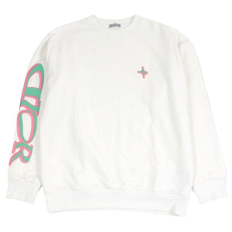 DIOR Homme 513j670a0531 Louis Hamilton 100% Cotton Sweatshirt Ivory S Made In