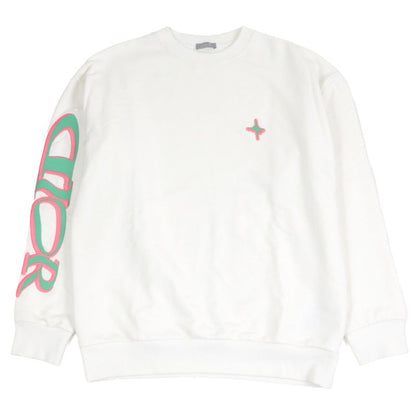 DIOR Homme 513j670a0531 Louis Hamilton 100% Cotton Sweatshirt Ivory S Made In