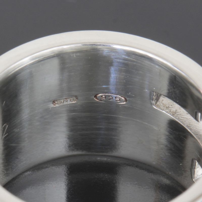 Gucci G Logo Wide Ring No 11 AG 925 Silver E1634
